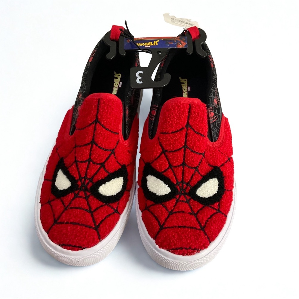 Spider-Man Toddler Boys Casual Slip On Sneakers Size 3 NEW